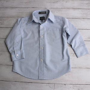 Arrow Boy's Blue Button Down Dress Shirt Size 4 Blue Oxford Casual